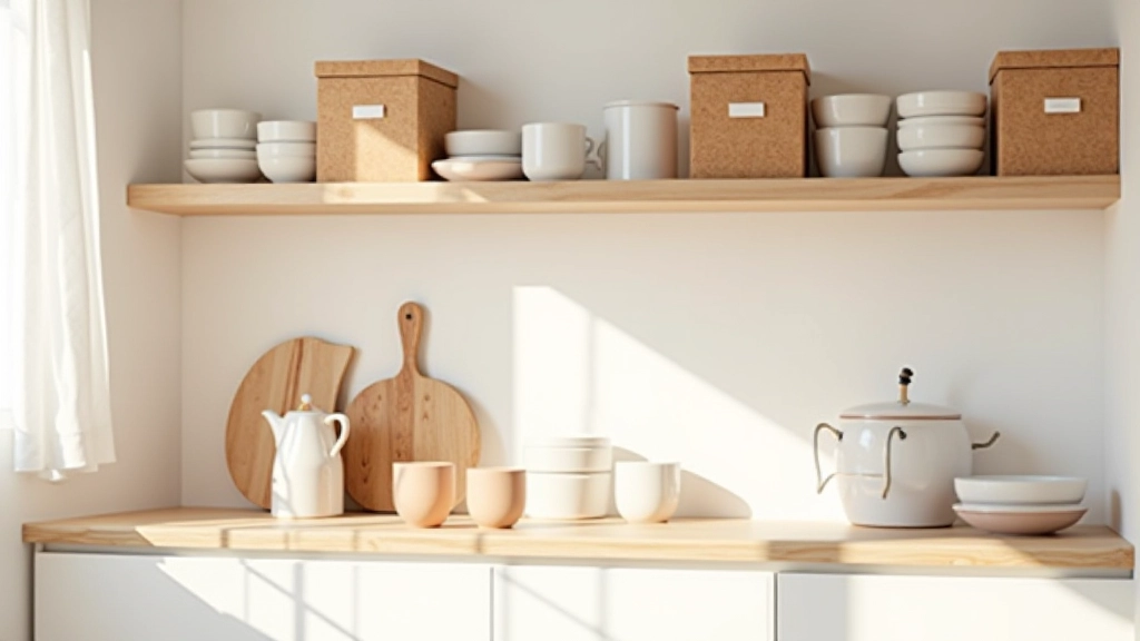 Arrumação cozinha com sistemas de organização